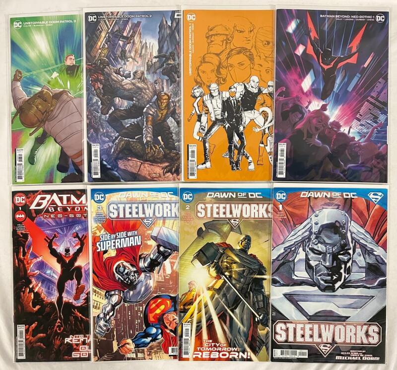 8 Assorted DC Comics, Includes Doom Patrol, Steelworks, and Batman Beyond: Neo-Gothic