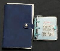 New Faux Leather Budget 6-Ring Binder With Sheets, Stichers & Zippered Pouches & $2100 Savings Challenge Mini 6-Ring Binder With Stickers & Zippered Pouches