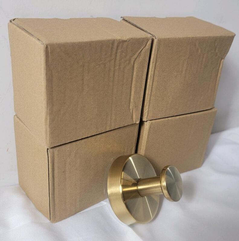 Four (4) New Bronze Finish Peel N' Stick Towel Hook . Measures 2 &frac14; diameter &times; 2"