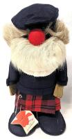 Vintage 1981 FUFEL CANADA Handcrafted Reindeer Fur & Felt THE SCOTSMAN Doll With Tag, 15" Tall, Originally Retailed $54.50