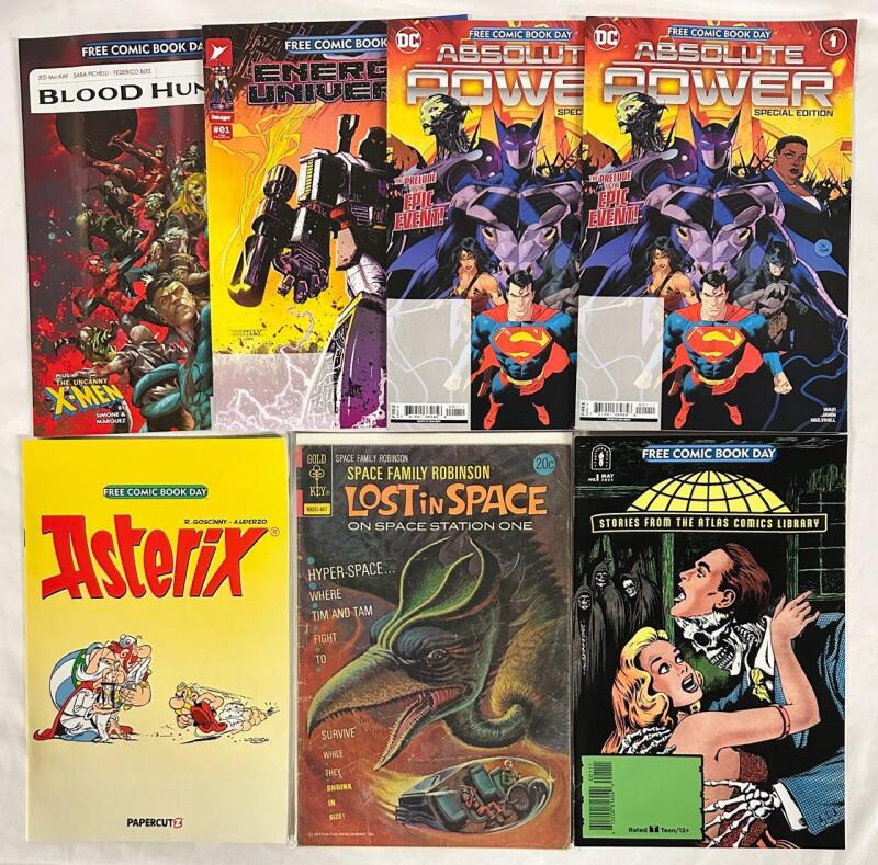 7 Vintage to Newer Comics, Various Publishers - See Photos