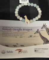 New Fahlo Semi Precious Stone Giraffe Tracking Bracelet - Elastic Band