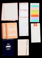 5&times; New 60-Page List Pads (Most Magnetic), 2&times; Humorous Journals (40 Pages), Goal Journal (40 Pages), Monthly Planner (60 Pages) & 2pc Desktop Dry Erase Boards 5.5" &times; 7"
