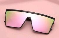 New Retro Y2K Futuristic Rectangular Pink Yellow Green Gradient Fashion Sunglasses