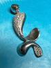 925 Sterling Silver Diamond Dust Abstract Pendant - 5