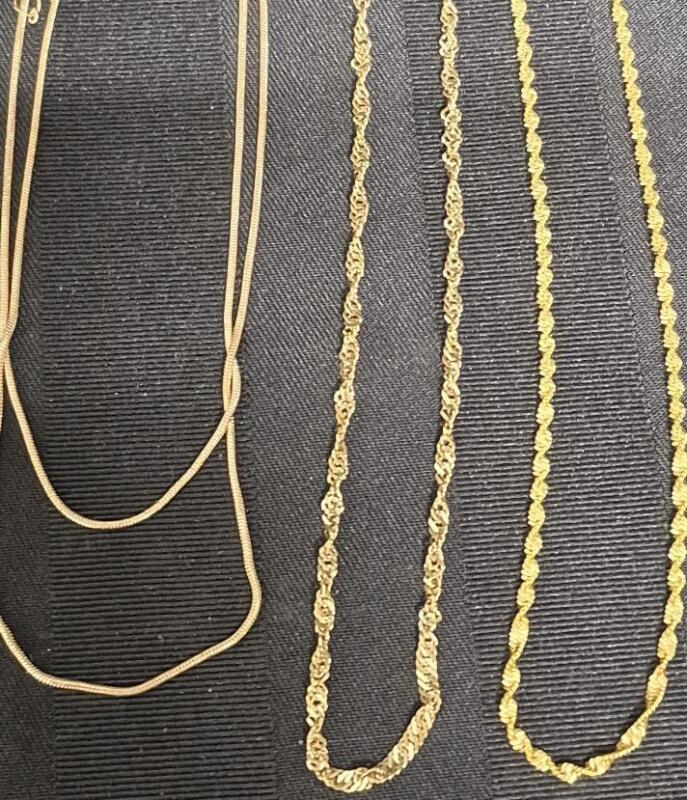 3 New Chain Necklaces - 18 to 29" Long