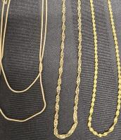 3 New Chain Necklaces - 18 to 29" Long