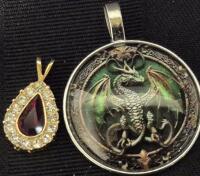 2 New Pendants - Dragon 1"