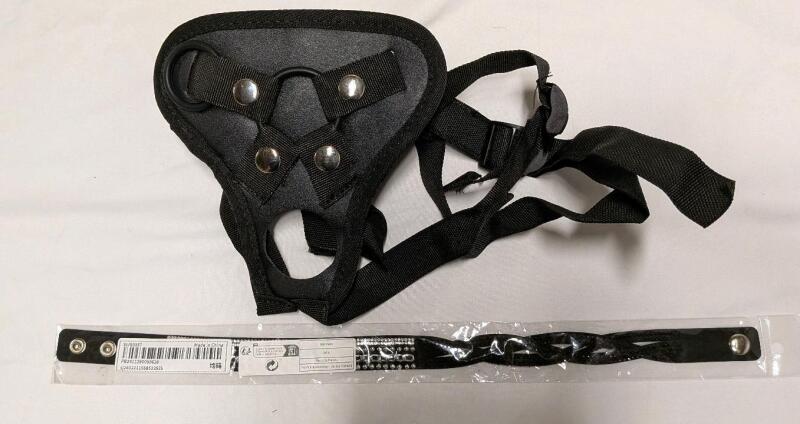 [Adults Only] New Collar and Dildo Harness. Collar measures 16.5"