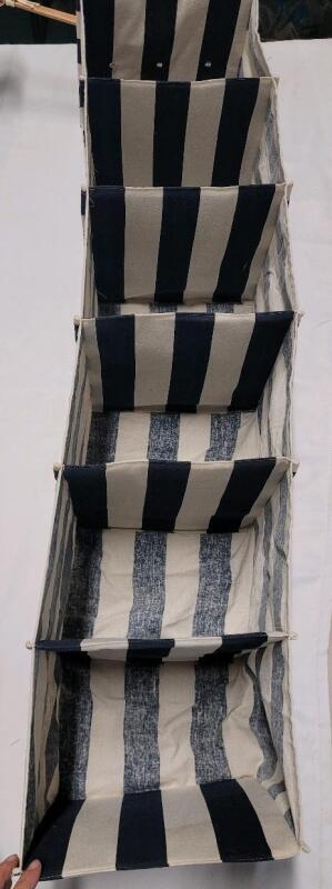 6-Tier Hanging Closet Shoe Organizer . Measures 11"&times;11"&times;47"