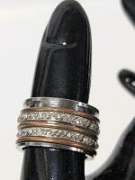 Neat Size 9 Mixed Metal Spinner Anti-Anxiety Fidget Ring