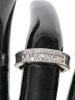 Size 7 Vintage Sterling Silver Stamped 925 Half internity Band With Baguette Cut Diamonds