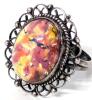 Vintage Size 5.5 Stamped Plata 925 Hecho Mexico Ring With Bezel-Set Cabochon