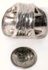 Vintage Size 8 Signed Bat Ami Israel Sterling Silver Stamped 925 Modernist Birch Bark Textured Ring - 4