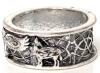 Neat Size 6 Sterling Silver Ring Stamped 925 With Raven & Wolf Motif - 2