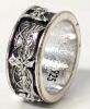 Neat Size 6 Sterling Silver Ring Stamped 925 With Raven & Wolf Motif - 3