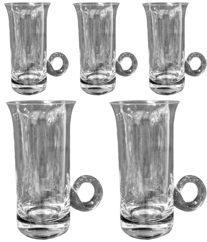 5 Vintage Unsigned Toscany (Possibly Lennox) Hand Blown Highball / Tom Collins Glasses, 5.75" Tall Each, No Chips or Cracks