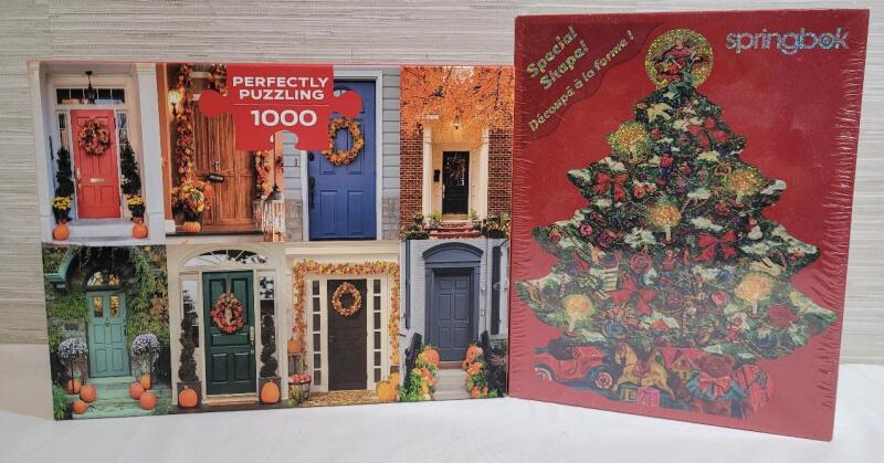 Two (2) New Seasonal Puzzles . One (1) 1000pc. Puzzle & One (1) 500pc. Puzzle .