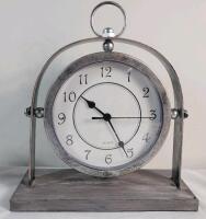 Home Decor Quartz Mantle Clock . Measures 11"&times;12"&times;4" . Tested Working , Requires One (1) AA Battery (included)