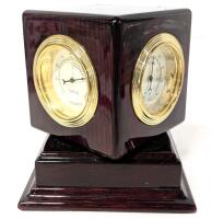 RBC Brass Fittings Tabletop Swivel Clock / Hygrometer / Thermometer, 5" Tall, Clock Needs 1 1.5V LR1 Battery (Not Included)