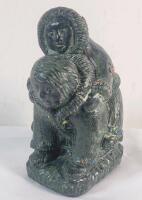 Vintage Original The Wolf Sculpture " INUIT COUPLE " Figurine . Measures 5 &frac14;" tall . Made in Canada