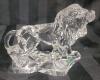 Kristalcolor Crystal Lion Figurine . Measures 4 &frac34;"&times;3 &frac34; . Made in Italy