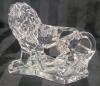 Kristalcolor Crystal Lion Figurine . Measures 4 &frac34;"&times;3 &frac34; . Made in Italy - 2