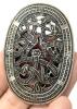 Forged Iron Viking Axe Pendant, Viking Turtle Brooch, Mini Metal Viking Axe on Cord, Ganesha Pendant & Chunky Heavy Tree of Life Coin, Up To 2.4" Long - 4