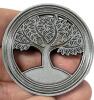 Forged Iron Viking Axe Pendant, Viking Turtle Brooch, Mini Metal Viking Axe on Cord, Ganesha Pendant & Chunky Heavy Tree of Life Coin, Up To 2.4" Long - 7