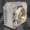 Royal Doulton Crystal 2000 Millennium Quartz Mantle Clock . Untested , Requires LR1 1.5v battery. Measures 5 &frac14;"&times;4"&times;1 &frac34;" - 2