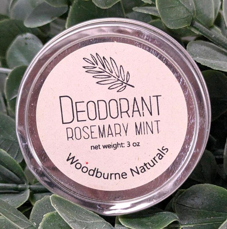 New Woodburne Naturals ROSEMARY MINT Natural Deodorant 3oz / 85g