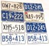 8 Vintage to Modern Metal Ontario License Plates 6" &times; 13"