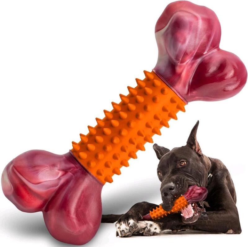 New Ribbed Plastic Dog Chew . 8.5" long