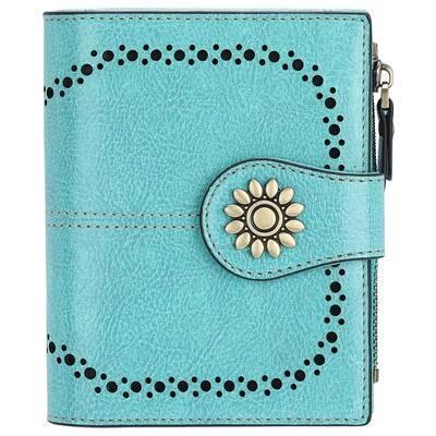 New Leather Like Wallet. 5" by 4.25" when closed.