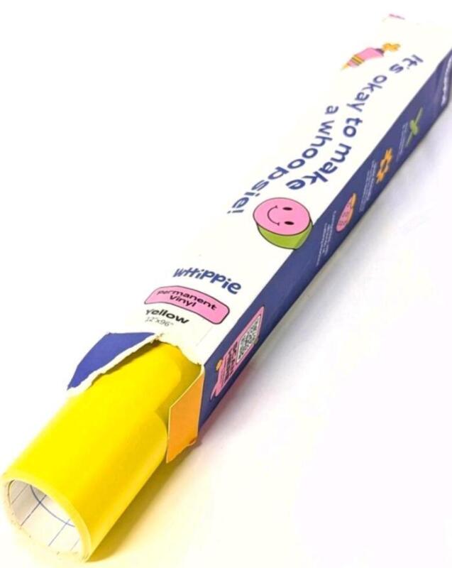 New - Whippie Cricut-Compatible Permanent Adhesive Vinyl, YELLOW, , 12" &times; 96"