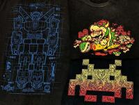 3 Size 2XL Women's / LG Men's Voltron, Space Invaders & Super (Tripping) Mario (See Desc)