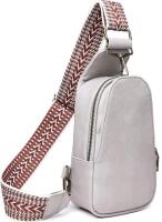 New Women Chest Bag Sling Bag Small Crossbody PU Leather Satchel - 5.3 x 2.9 x 9"
