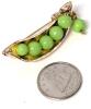 Peas in A Pod Brooch With Pea A-Danglin', 1.75" Long - 3