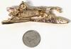 Neat Large Multicolor Rhinestone Grasshopper on Enameled Leaf Brooch, 2.8" Long - 4