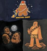 3 Size XXL Women's Fitted / LG Men's Chewbacca Star Wars-Themed Graphic T-Shirts (See Desc)