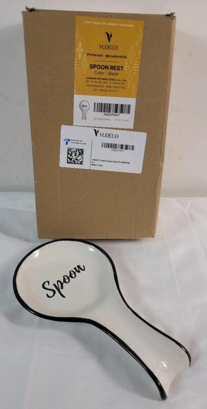 New - Vudeco Ceramic Kitchen Spoon Rest .