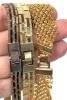 3 Vintage Necklaces With Fold Over Box Clasps: 2&times; Brick Road-Style Flat Necklaces 16" & Reversible Mesh Collar Necklace 0.8" Wide &times; 17" Long - 6
