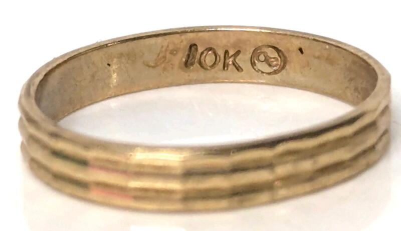 Signed Vintage 10k Gold Child's Ring, Approx 0.5" Diameter, Around Size 1