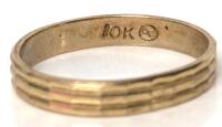 Signed Vintage 10k Gold Child's Ring, Approx 0.5" Diameter, Around Size 1