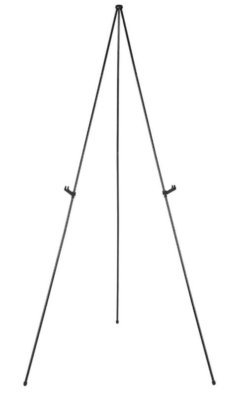 Easel Display Stand - Collapsible and Portable with Tripod Base , Black Steel . See photos for measurements