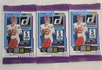 2025 Panini Donruss NFL Football Sealed Trading Card Wax Packs . Three (3) Sealed Packs