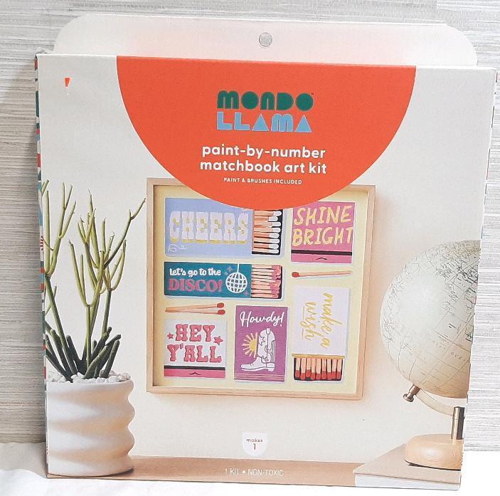 New Mondo Llama Paint-By-Number Matchbook Art Kit