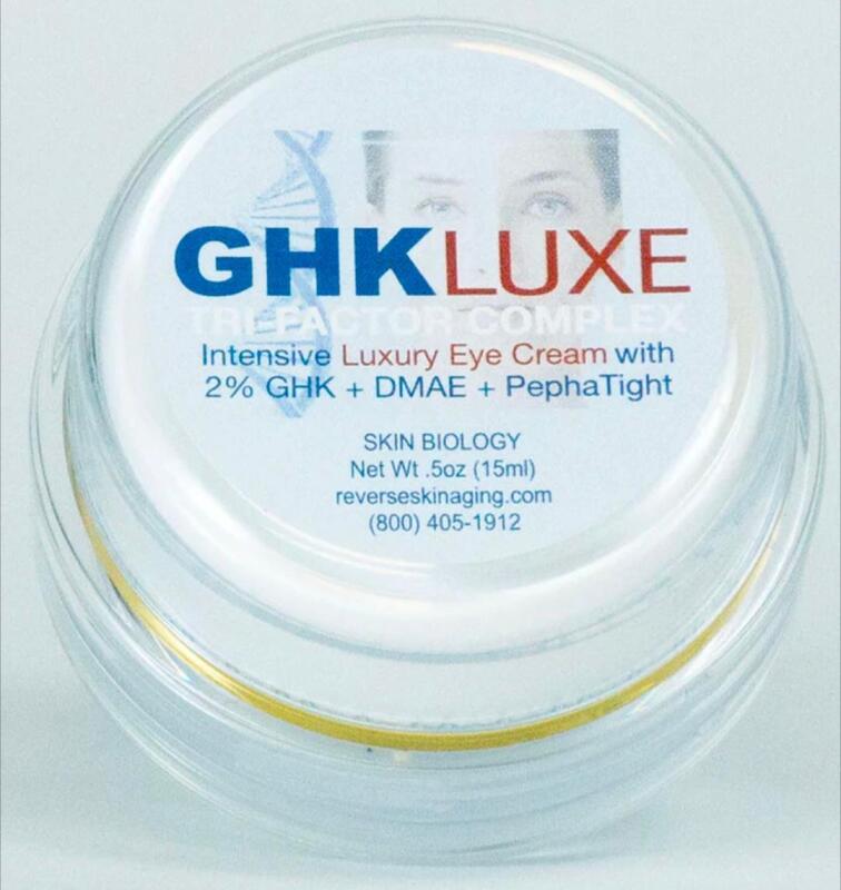 New GHK LUXE Tri-Factor Complex Intensive Luxury Eye Cream With 2% GHK + DMAR + PephaTight, 15ml, Retails Over $80!