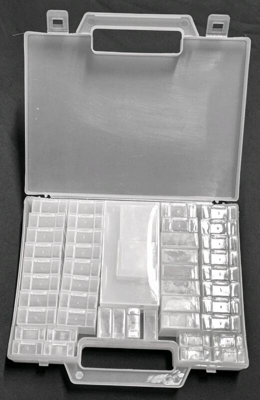 Bead / Thread / Crafts / Tools Organizer Carry Case With 51 Smaller Plastic Cases Within, 10'' x 8'' x 1.875''