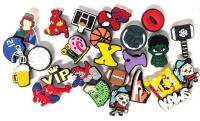 25 New Silicone Croc-Style Shoe Charms, Superheroes, Sports + More